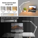 SKYLEO LED Desk Lamp with Clip 3 Modes 10 Brightness 5V 2A Adapter White view 3