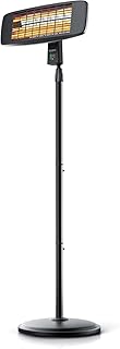Brandson - Wickeltischheizstrahler - Heizstrahler Wärmelampe - Standheizstrahler - 3 Leistungsstufen Heizelemente - inkl. Fernbedienung - LED Power-Indikator - Wandhalterung