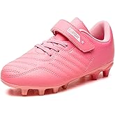 BUWTDAY Kids Soccer Cleats Boys Girls Athletic Outdoor Firm Ground Youth Football Shoes(Little Kid/Big Kid)