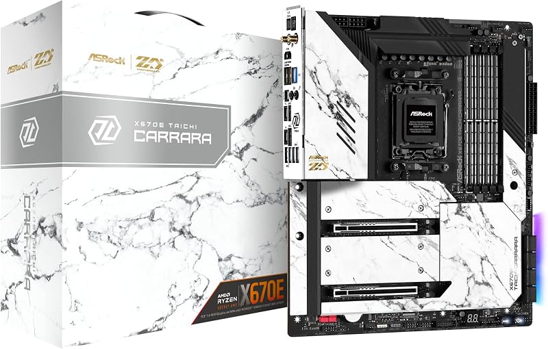 ASRock X670E Taichi Carrara Motherboard AMD X670 AM5 EATX DDR5 PCIe5 USB4