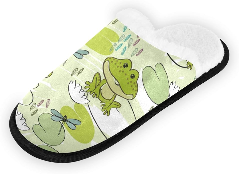 Blueangle Cartoon Frogs Dragonflies Travel slippers Women