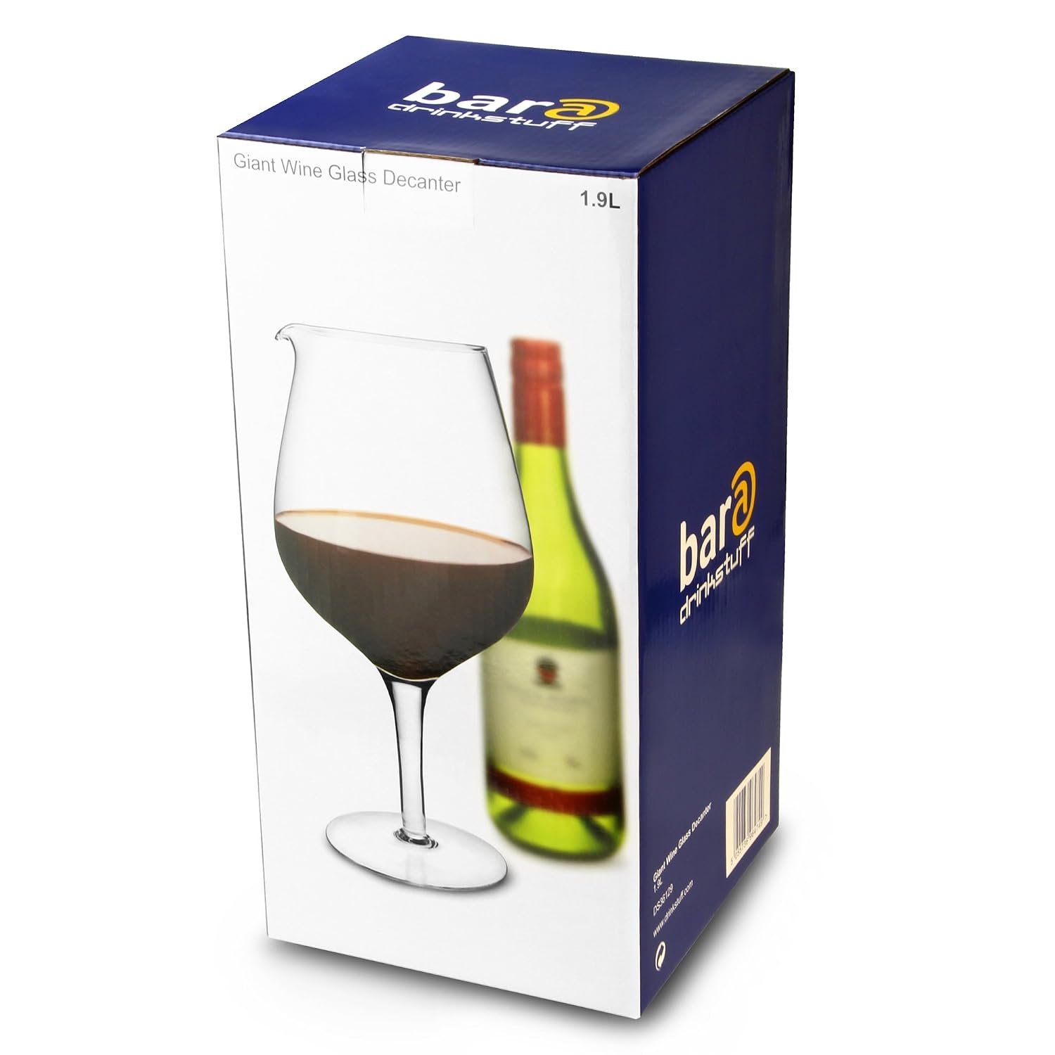 Large Novelty Glass Shaped Carafe For Serving Wine Bar Drinkstuff Giant Wine Glass Decanter 1 9 Litre Decanters