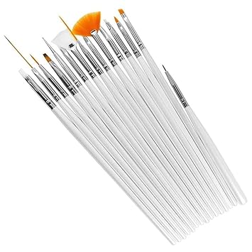 Royal Wellness - Nail Art - 15 teiliges Gelpinsel Set - Profi Pinsel Set - Fingernägel