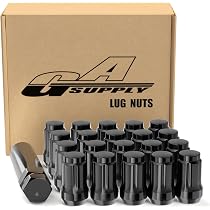 Lot De 20 écrous à Crampons – 12x1,5, Tête Bombée Fermée, Noir – Hauteur 19mm – Siège Cône