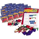 Learning Resources Algebra Tiles Class Set | Classroom and Teacher Must Haves, Board Game, Homeschool Supplies, Math Manipulatives Workbook, Montessori Fraction Materials