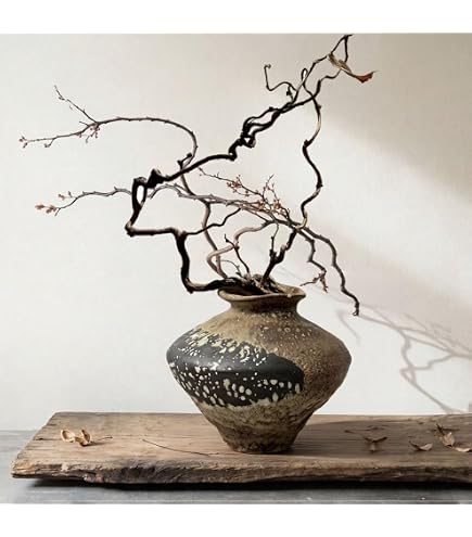 古陶 壺 須恵器 野花 花器 花瓶 土器 民藝 wabisabi 古珠洲 六古窯 Amazon.com: Wabi Sabi 生鏽復古花瓶,6.5 英吋(約16.0 公分)高Wabi