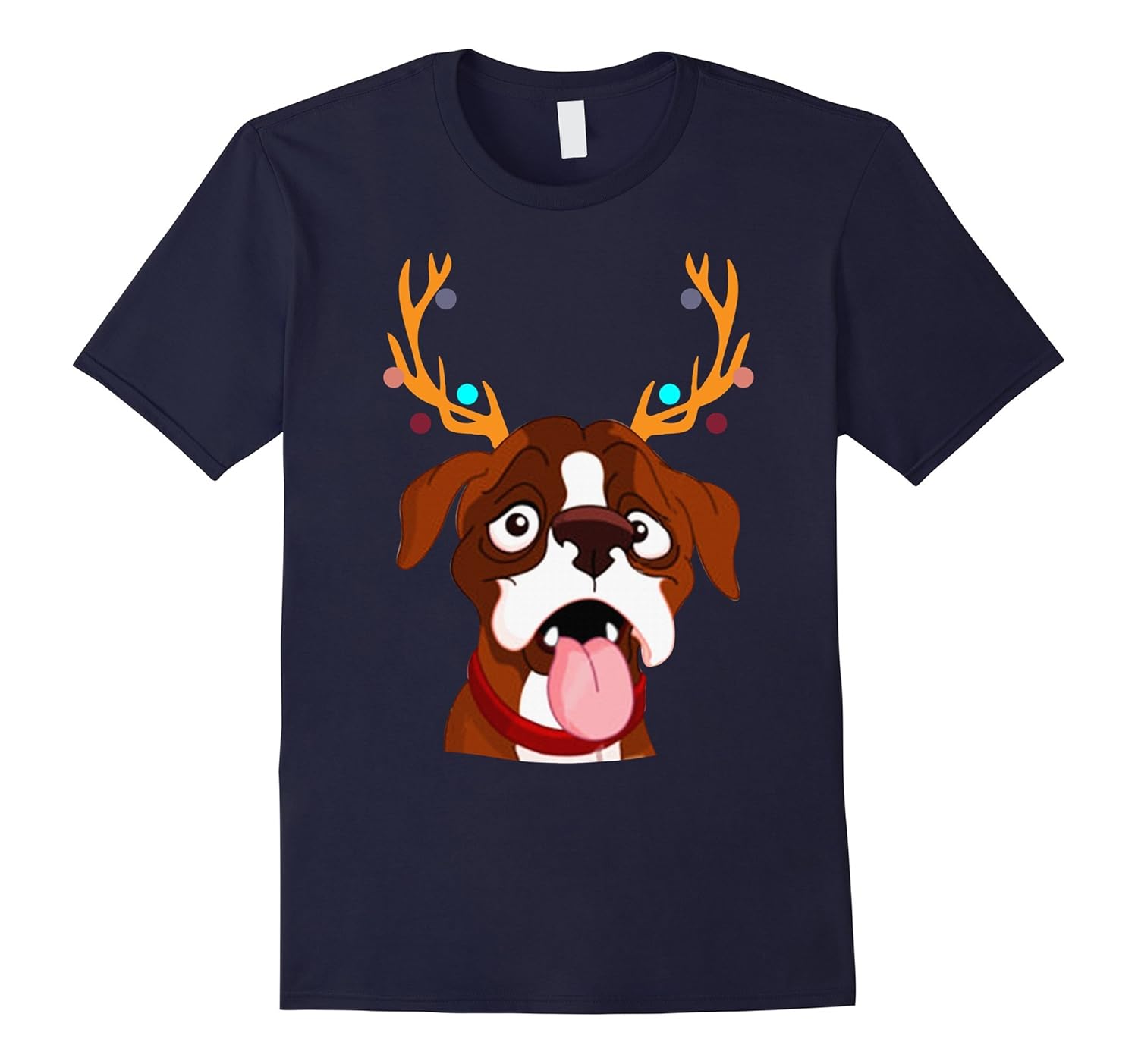 XMAS Funny Boxers with Antlers Christmas T Shirt Xmas Tee-ANZ