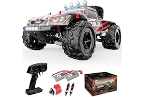 BBLD Remote Control Car,1/18 Scale RC Cars for Adults & Kids - IPX4 Waterproof 40KM/H 4X4 Off Road Truck, 2.4GHz Remote Control, 4WD All Terrain Vehicle with 2 Batteries (Red)