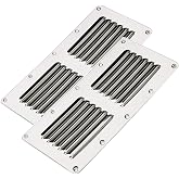 Amarine Made Stainless Steel Stamped Louvered Vent - Rectangular Marine Vents 4-1/2" X 9" - 07723S