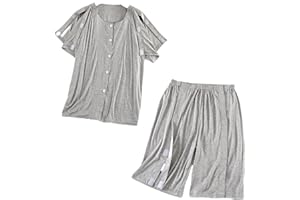 KUMUROETA Bedridden Patient Clothing,Tearaway Disability Clothing for Post Surgery,Special Care Clothing,Suitable for Home Care,Post-Operative,Fractures,Rehabilitation Center,Elderly,Grey