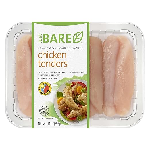 Just BARE Chicken, Hand-Trimmed Boneless, Skinless Chicken Tenders, 0.88 lb