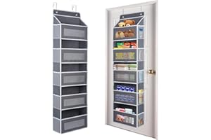 Chutai 2 Pack over the door organize Bathroom Organizers and Storage, Toy Stuffed Animal Storage, Swing-proof Hanging Over the Door Organizer for Nursery Newborn Baby Essential Stuff