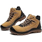DRKA Men
s Steel Toe Work Boots Water Resistant Safety Shoes