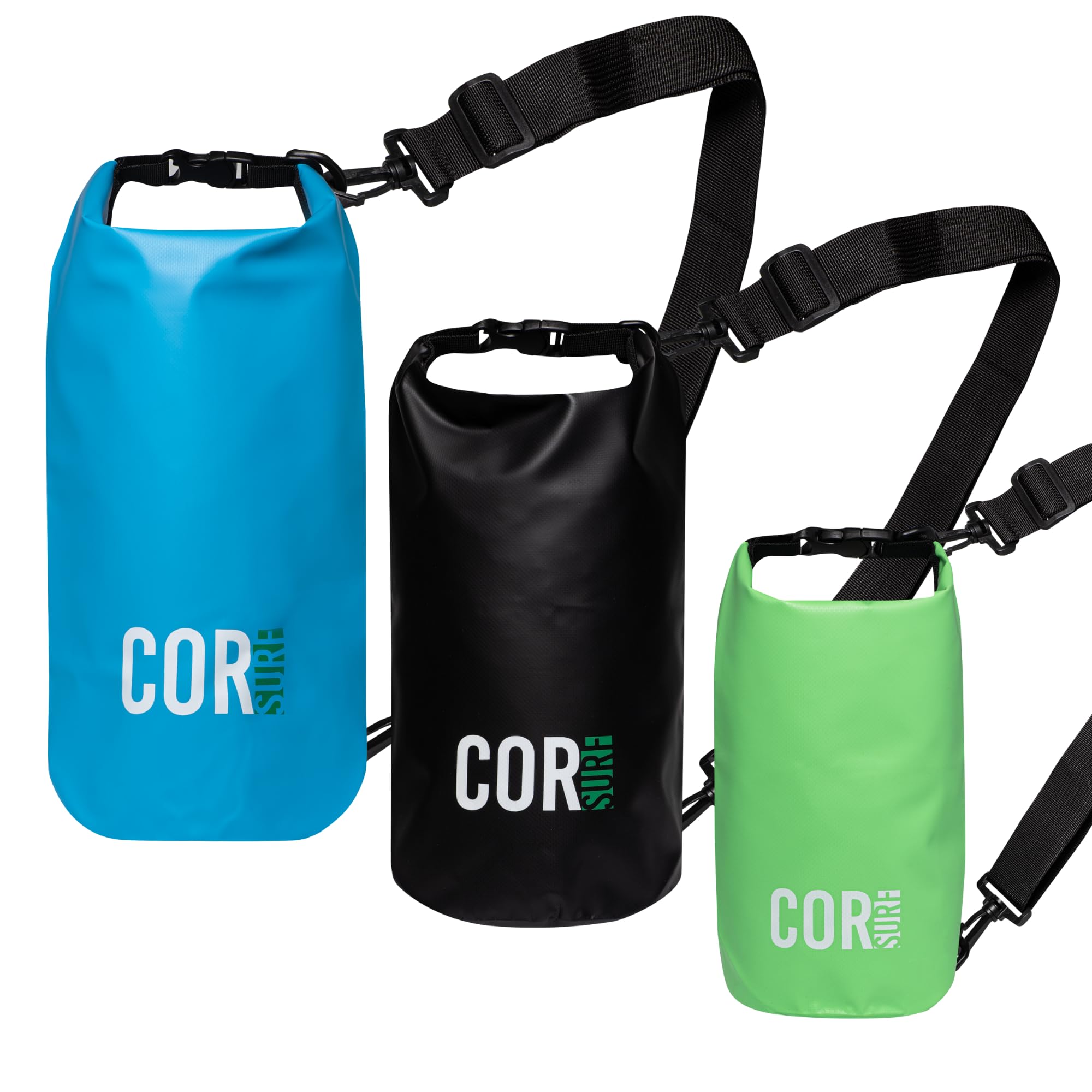 COR Surf Floating Waterproof Dry Bag 3L 5L 10L Roll Top Sack Keeps Gear Dry for Kayaking, Rafting, Boating, Swimming, Camping, Hiking, Beach, Fishing