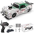 RC Drift Car 1:16 Scale 4WD High Speed Remote Control Cars Vehicle 2.4GHz with LED Lights Two Batteries and Drifting Tires Racing Sport Toy Cars for Adults Boys Girls Kids