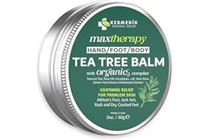 KESMEDIK Tea Tree Oil MaxTherapy Balm, Itchy Skin Relief, Soothing for Rashes, Jock Itch, Athlete’s Foot, Chafing, Insect Bites, Folliculitis, Dry Sensitive Skin, Effective & Safe for All Ages, 1-Pack