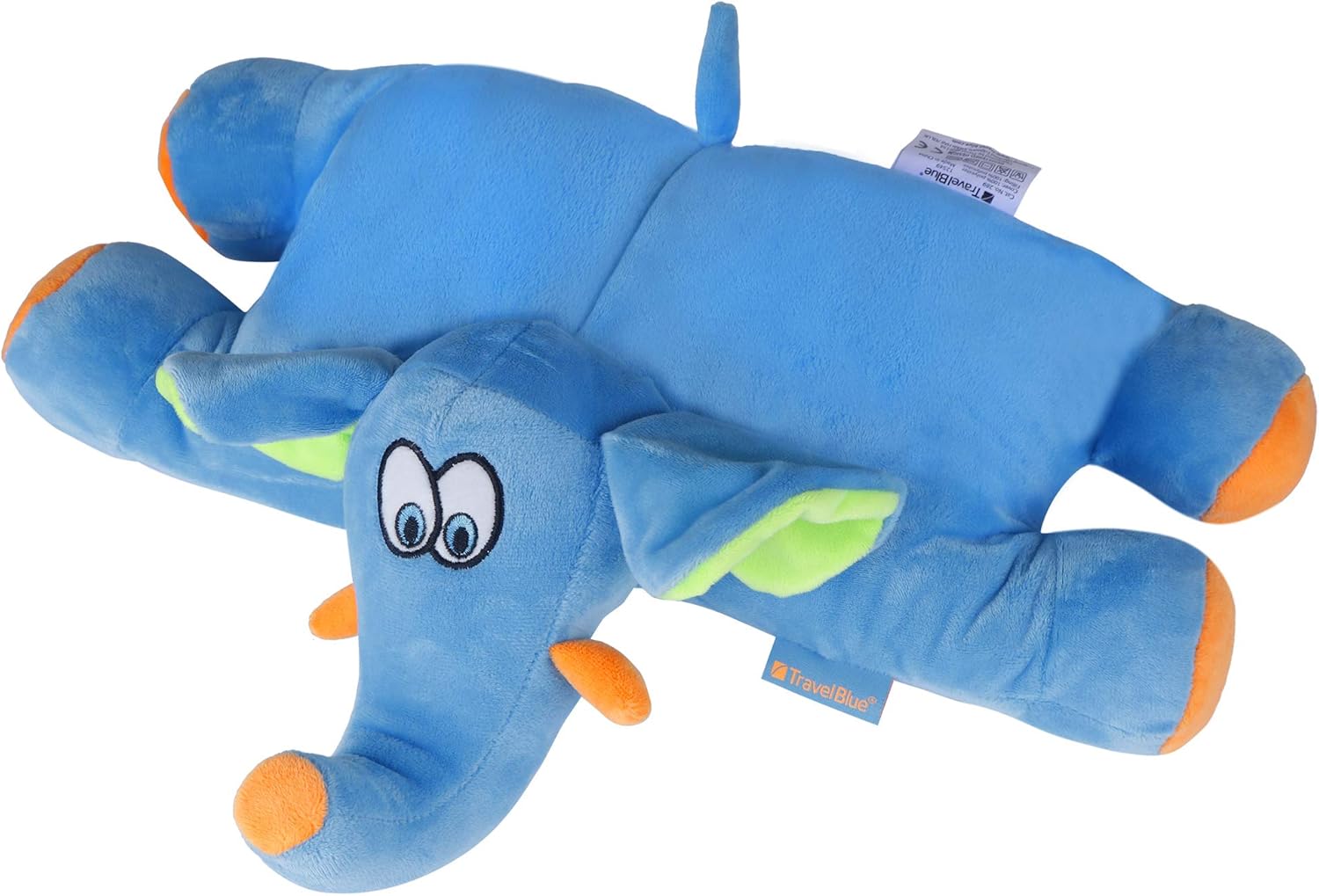 Travel Blue Elephant Travel Pillow, Cuddly Travel Pillow for Kids, One Piece, Blue