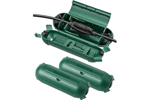 DEWENWILS 3Pack Outdoor Extension Cord Cover, Waterproof Connection Protector with 4 Seal Latches, Adjustable Compartment for AWG 12/14/16 Cords, Protects Christmas Decoration Lights and Plugs