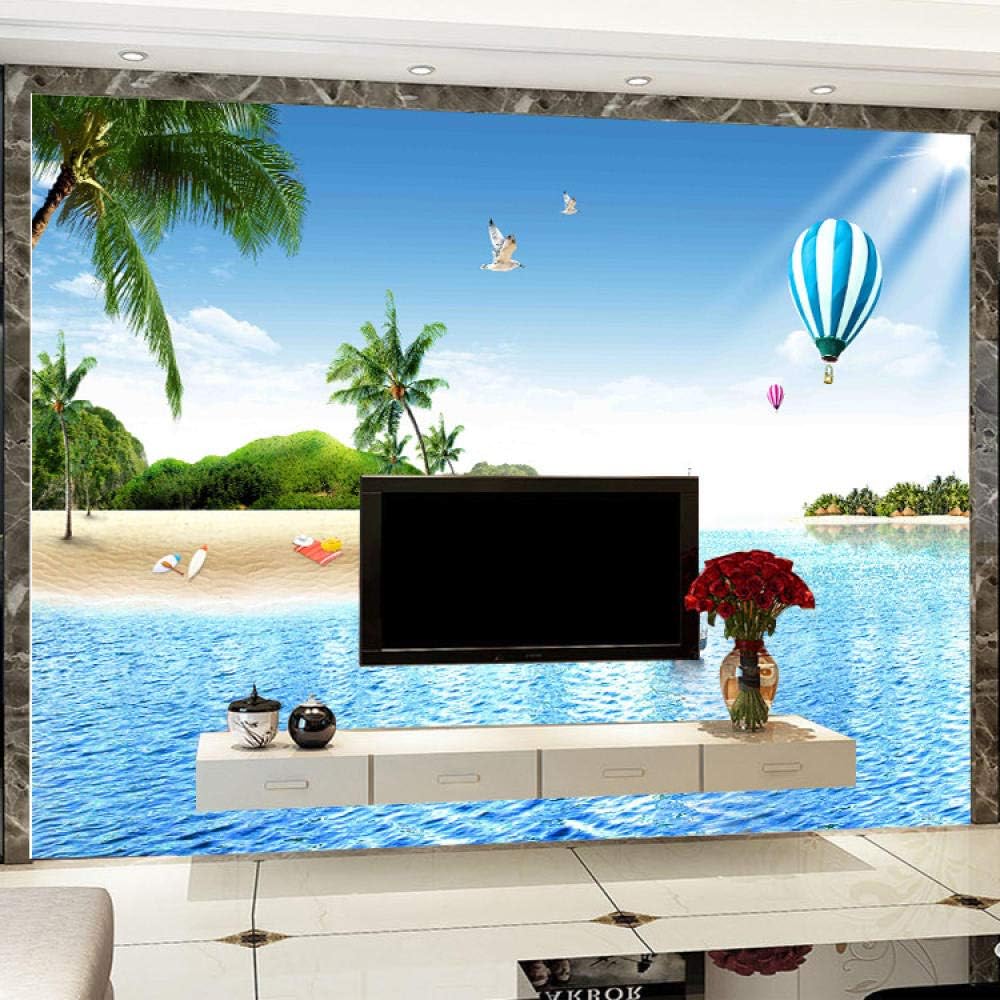 JUNZYBH Mural,Azure Sea Water Balloon Art Landscape,Custom Wallpaper 3D Wall Papers Photo Living Room Bedroom Home Decoration Wallpaper Tv Murals,170Cm (H) X 250Cm (W)