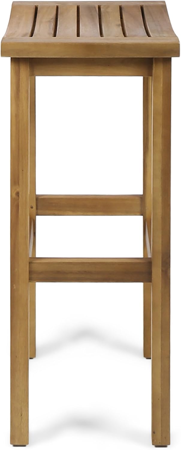 Christopher Knight Home Caribbean Outdoor 30" Acacia Wood Barstools, 2-Pcs Set, Natural Stained: Garden & Outdoor