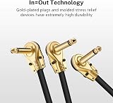 Donner Right Angle Patch Cables 6 inch 6 Pack Guitar Effects Cords view 4
