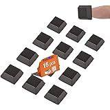 Black Rubber Feet 16PCS Self Adhesive Rubber Feet Bumper Pads Square Bumpers for Electronics Speakers Computers Keyboard PS4
