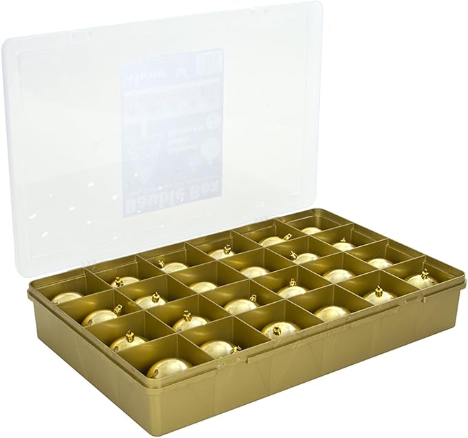 Wham Organiser 24 Compartments for Christmas Decoration Gold Amazon.co