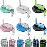 DIPESI 6 Pack Soda Can Lids with Straws,Inspired by Energy Drink Can Colors, Reusable BPA-Free Can Tops for Energy Drink, Soda, Juice, Beer – Fits Standard 12oz/16oz Cans(K01-P6)