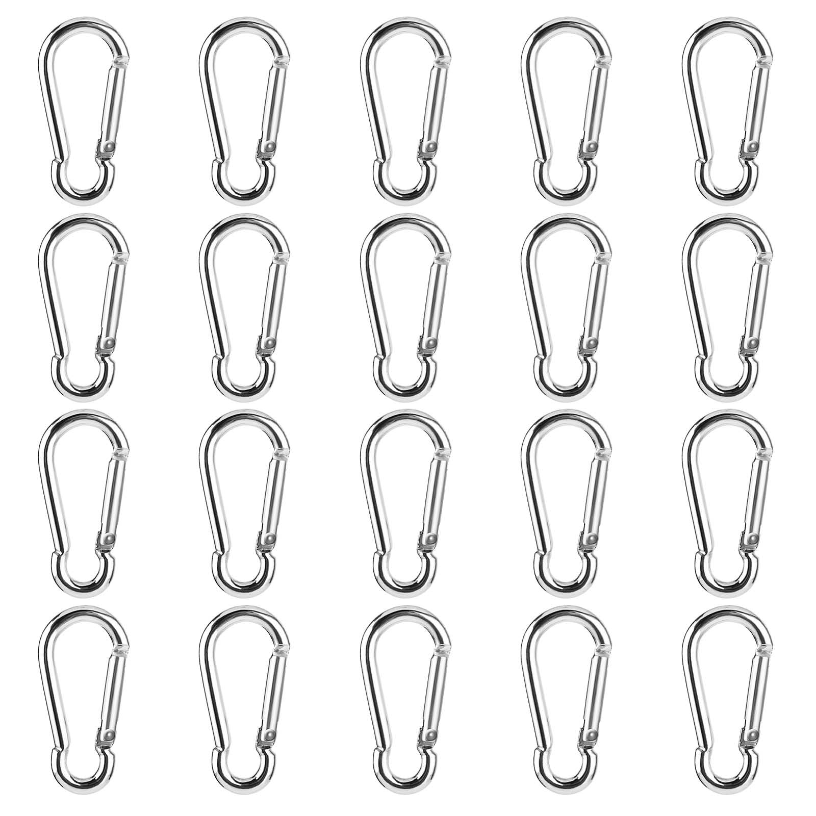20PCS Carabiner Clips Snap Hooks, Aluminum Carabiner Keychain, Small Carabiner Clips for Keys, Karabiner Keyring Clip Snap Hook for Backpack Dog Leash Fishing Camping Awning, Not for Climbing(4.6cm)