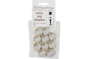 Biedermann & Sons Votive Rubber Gaskets for Peg Candle Holders, Tan