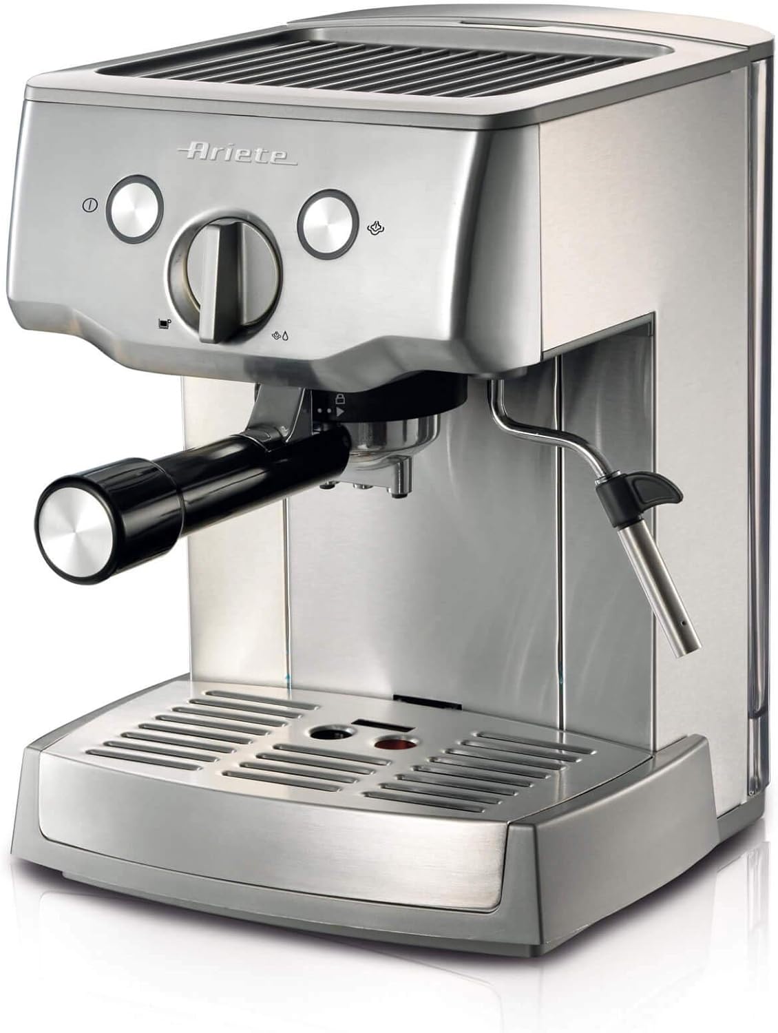 Ariete 1324 Metal Espresso Machine Coffee Maker, Powder or Pods, Hot