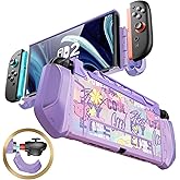 Mumba Dockable Case for Nintendo Switch 2 [2025 Blade Series] TPU Switch 2 Grip Protective Cover, Ergonomic Accessories for Console with Quick-Release Design for Switch 2 Joy Con Controllers (Purple)