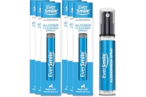 EverSmile AlignerFresh Portable WhiteFoam Spray | Retainer & Invisalign Compatible Cleaner Spray - On The Go Aligner Cleaning & Teeth Whitening. Kills Bacteria & Freshens Bad Breath. Mint (6 Pack)