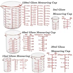 High Borosilicate Glass Measuring Cup Set-V-Shaped