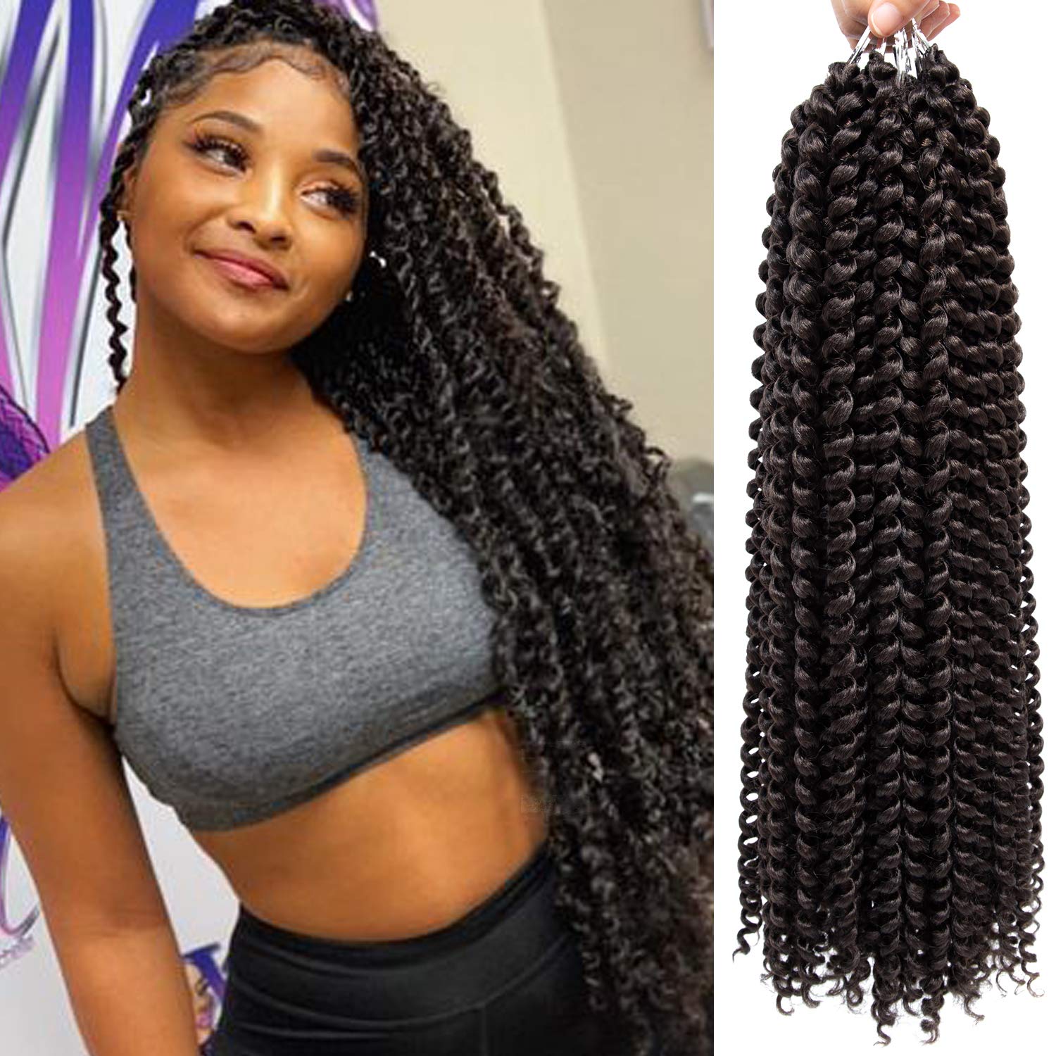 Amazon Com 7 Pacs Passion Twist Hair 18 Inch Water Wave Braiding
