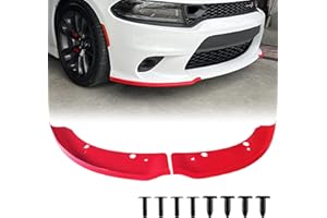 TENGBASE Front Splitter Dodge Charger, Front Lip Bumper for 2015-2023 2024 Dodge Charger Hellcat/SRT 392/Scat Pack/RT Scat Pack 2019-2023 2024 Charger GT/RT (Red)