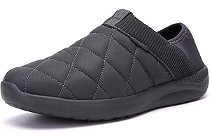 KUBUA Slippers for Men and Womens Indoor House Shoes Plush Slip on Outdoor Garden Loafers