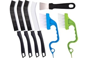 7Pcs Crevice Cleaning Brush, Ginsco Hard Bristle Crevice Cleaning Brush, Multifunctional Gap Cleaning Brush Kits, Hand Held C