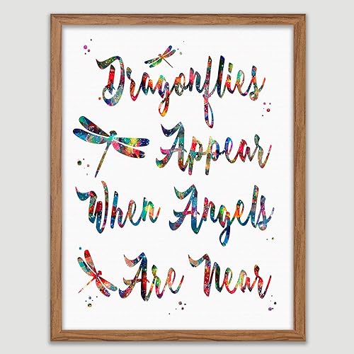 Amazon Com Dragonfly Quote Watercolor Print Insect Wall Art