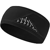 Trodalo Winter Headband for Men Women Fleece Ear Warmers for Cold Weather Reflective Ear Muffs for Running, Cycling, Skiing