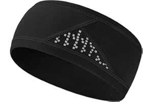 Trodalo Winter Headband for Men Women Fleece Ear Warmers for Cold Weather Reflective Ear Muffs for Running, Cycling, Skiing