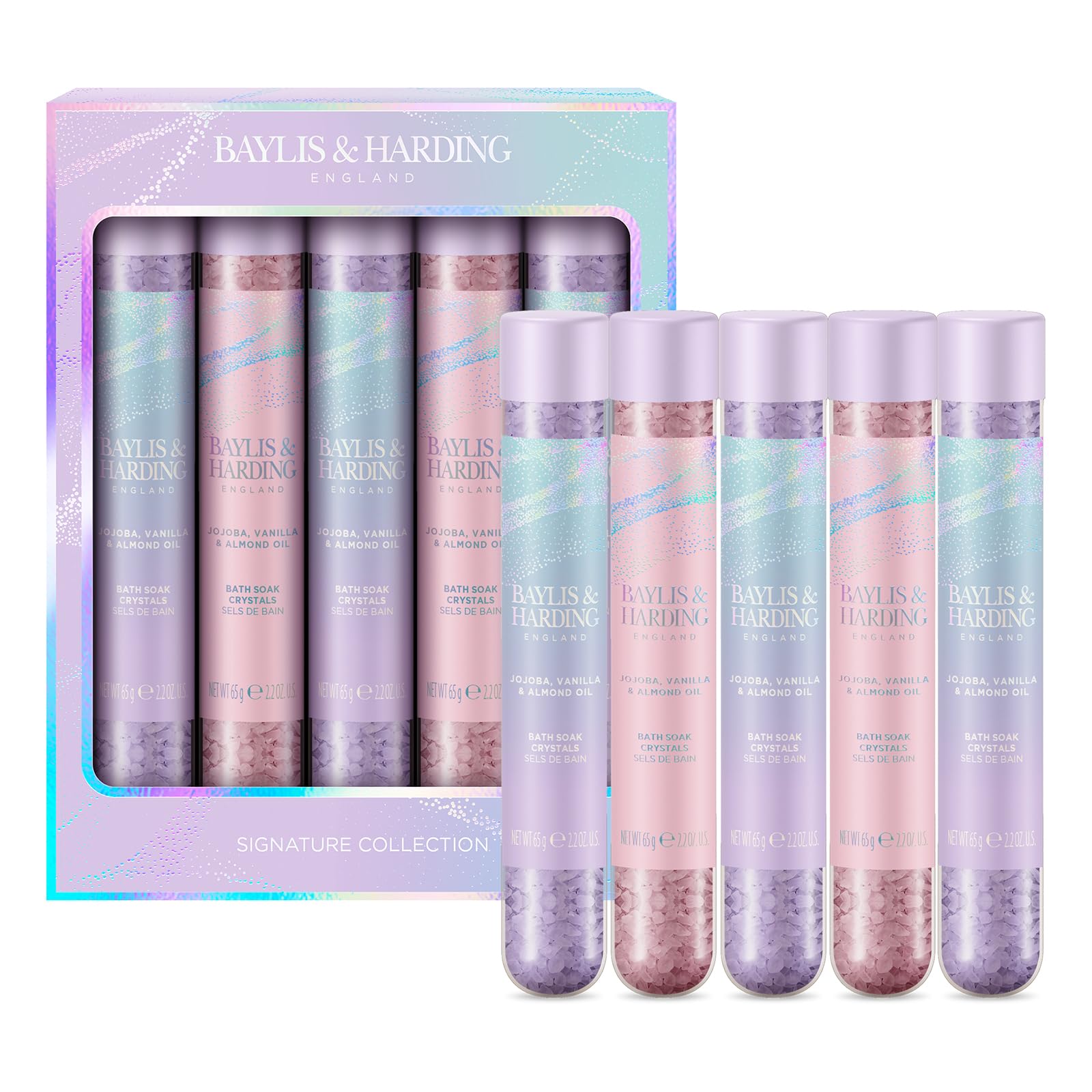 Baylis & Harding Jojoba, Vanilla & Almond Oil Dreamy Bath Salts Gift Set - Vegan Friendly (Pack of 1)