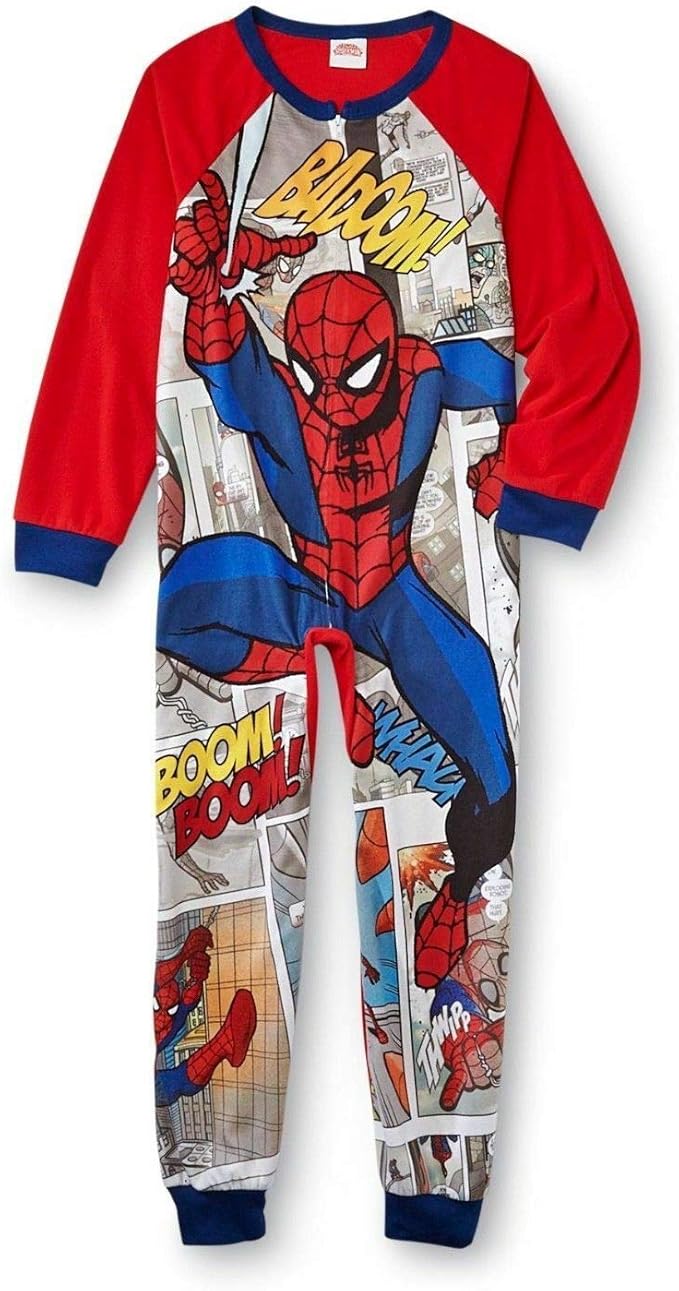 Amazon Com Marvel Spider Man Boy Sleeper Blanket Pajama Size L 10 12 Clothing