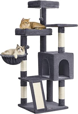 Arbre à Chat, Tour pour Chat, 3 Plateformes, 136 cm de Haut