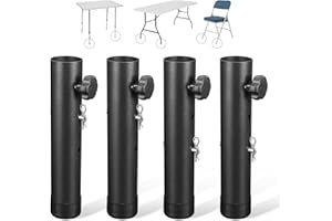 VinBee Folding Table Risers,Folding Table Leg Extenders,2-Levels Height Adjustable Risers for DIY & Back Pain Relief for Office,Dining,Standing Desk 4 Pack (7.7 inch)-Legs for Furniture