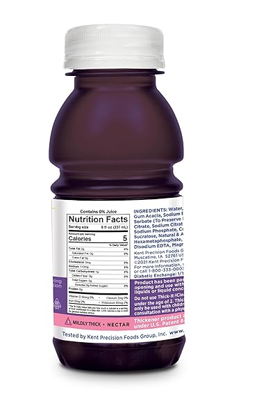 THICK-IT CLEAR ADVANTAGE MILDY THICK GRAPE DRINK PLUS ELECTROLYTES, NECTAR CONSISTENCY, SWALLOWING AID, HYDRATION ON THE GO, CONVENIENT & READY-TO-USE, NO MIXING NEEDED, 8 OZ BOTTLE (24 PACK)