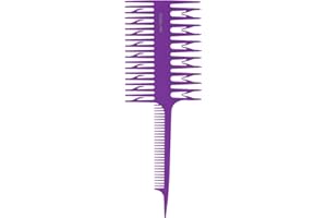 FILFEEL Hair Dyeing Comb Hair Highlight Sectioning Comb Hair Tint Coloring Dye Styling Tools(Purple)