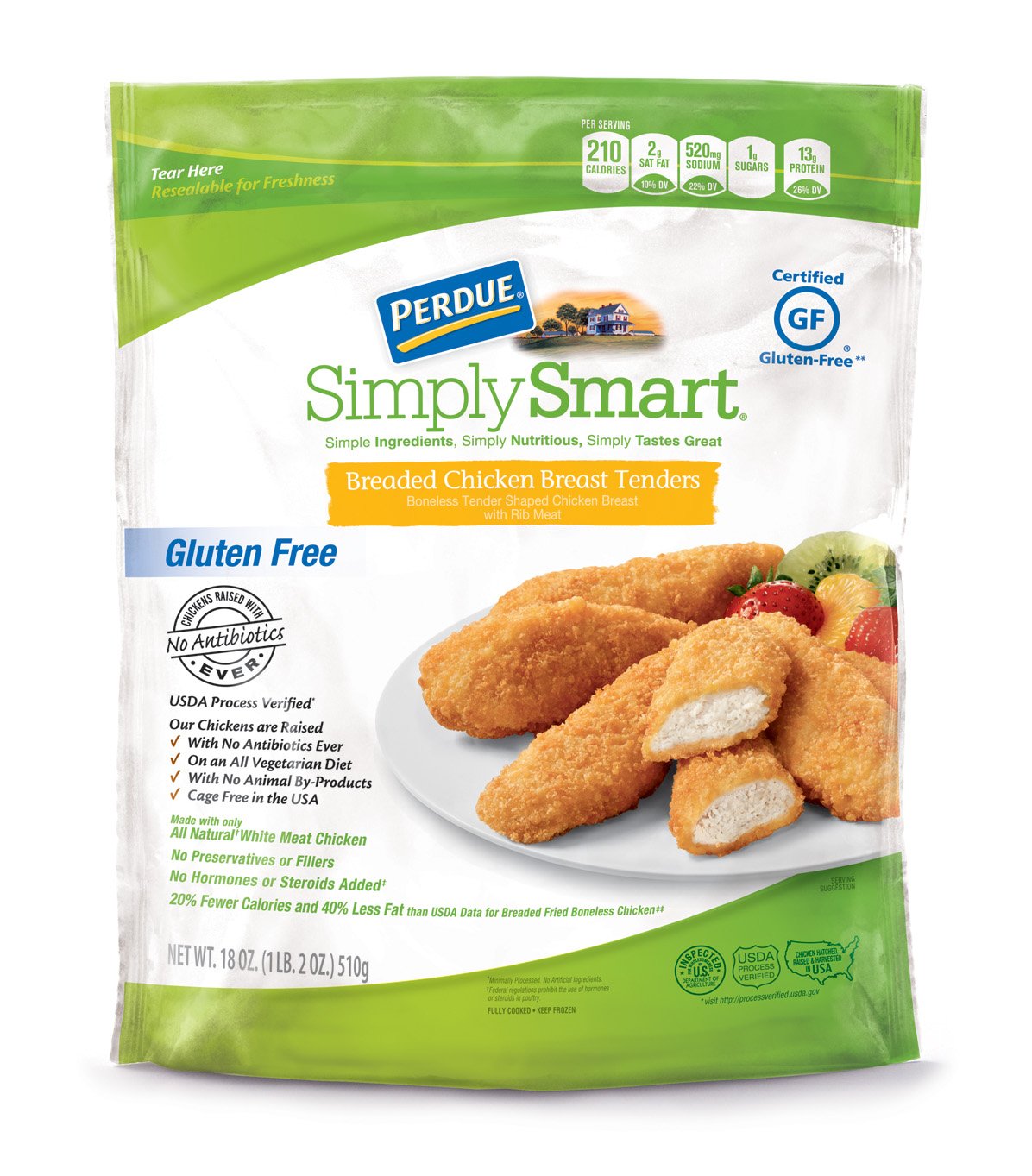 Perdue Simply Smart, Gluten Free Chicken Tenders, 1.125 lb (Frozen) Grocery