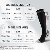 Calves Kelson 2 Pairs Compression Socks 20-30 mmHg Knee High Run Nurse Travel view 3