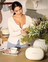 Momcozy M6 Hands-Free Breast Pump Portable Single Electric Red view 9